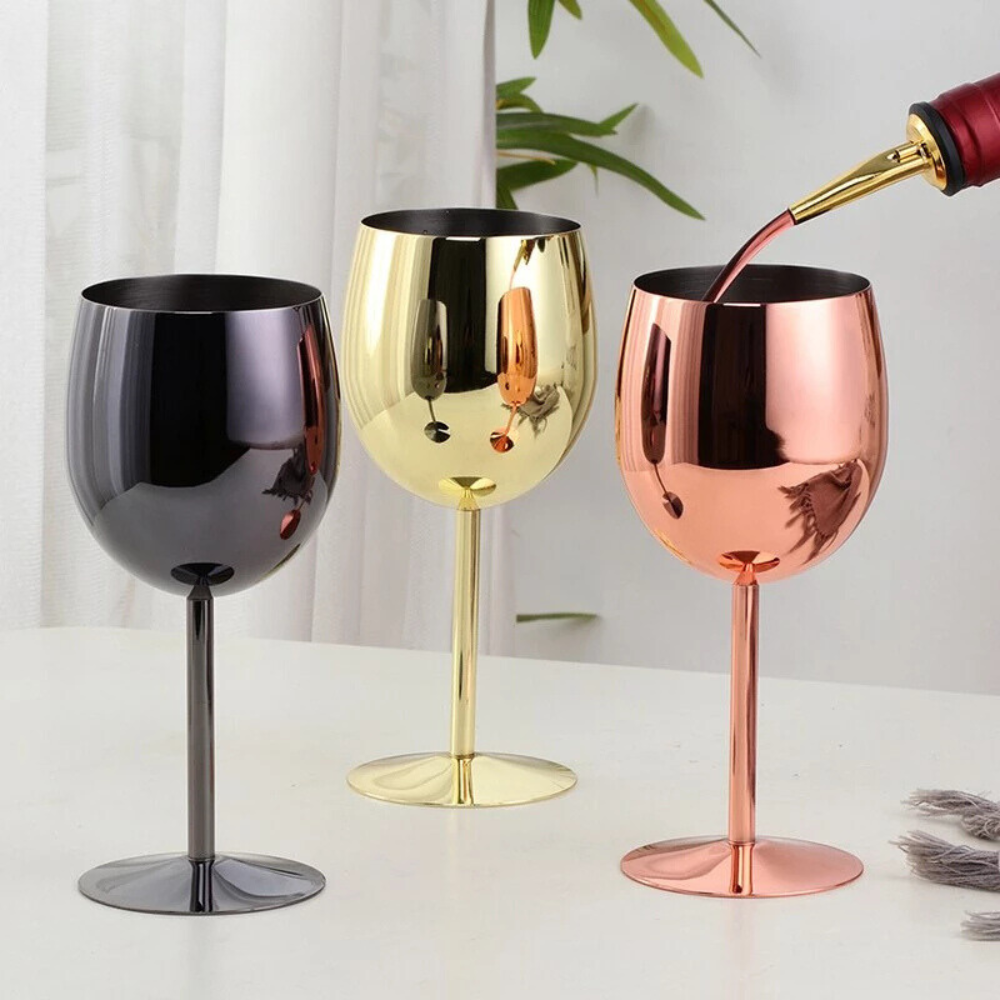 Lustrous Stainless Steel Wine Glass — main product photo
