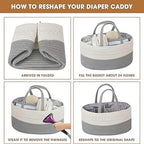 Braided Grey Baby Essentials Organiser