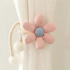 Whimsical Flower Curtain Tie Back — material texture close-up