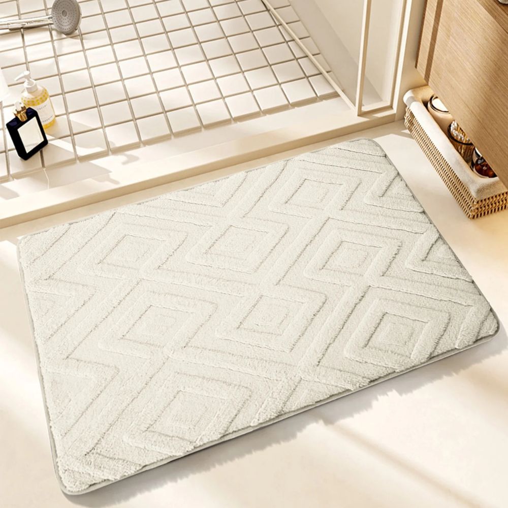 Diamond Jacquard Bath Mat — product close-up