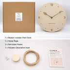 Minimalist Rope Wood Wall Clock — product feature detail