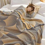 Muslin Reversible Cotton Blanket — alternate angle view