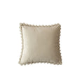 Velvet Pom-Pom Trim Cushion Cover — material texture close-up