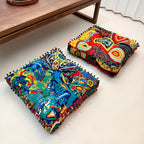 Boho Style Square Floor Cushion — product close-up