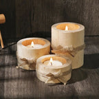 Bamboo Essence Candle Holders | 3 sets — product in use