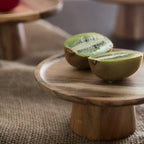 High Stand Wooden Cake Plate — product close-up