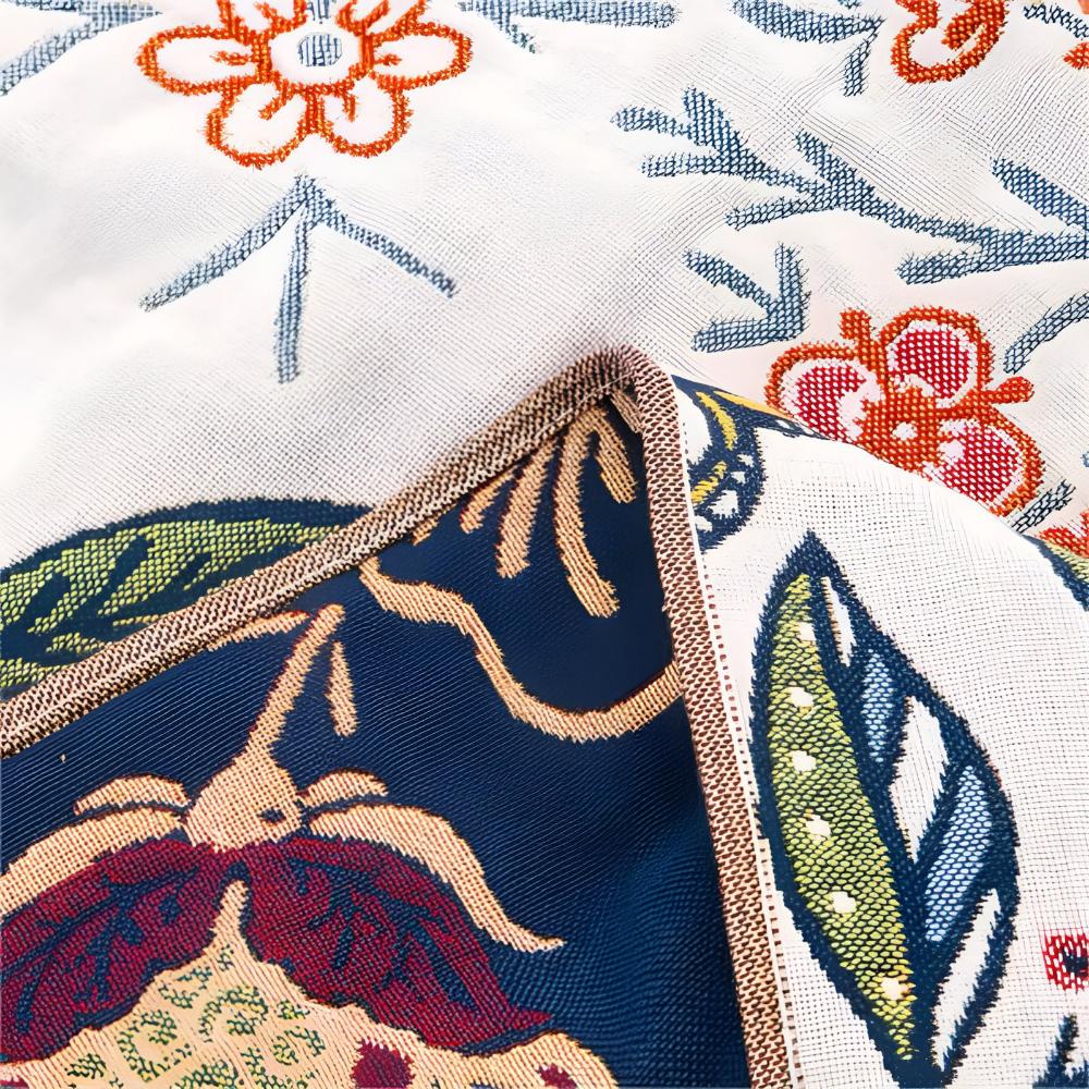 Reversible Garden Bloom Bath Towel — size and scale reference