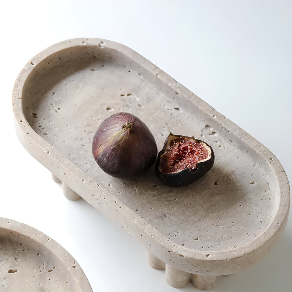 Pietra Natural Travertine Tray — product feature detail