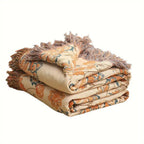 Rustic Cosy Boho Throw Blanket — alternate angle view