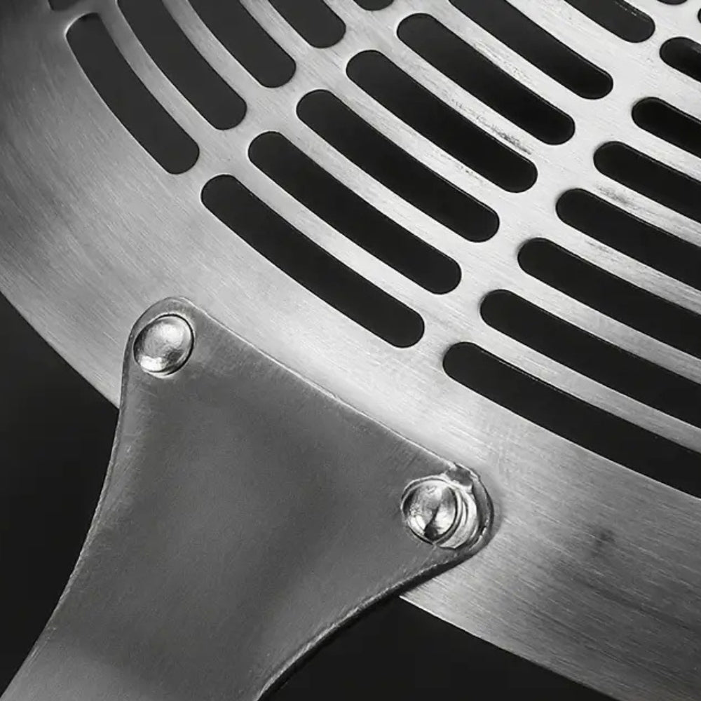Stainless Steel Wooden Strainer Ladle — lifestyle shot