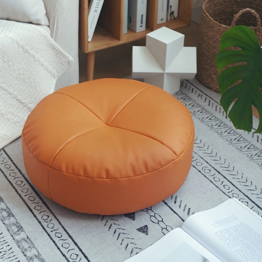 Nappa Leather Japanese Style Cushion — product in use