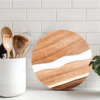 Artisan Epoxy Round Wood Chopping Board — additional view