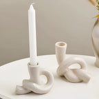 Knot Ceramic Candle Holder — product feature detail