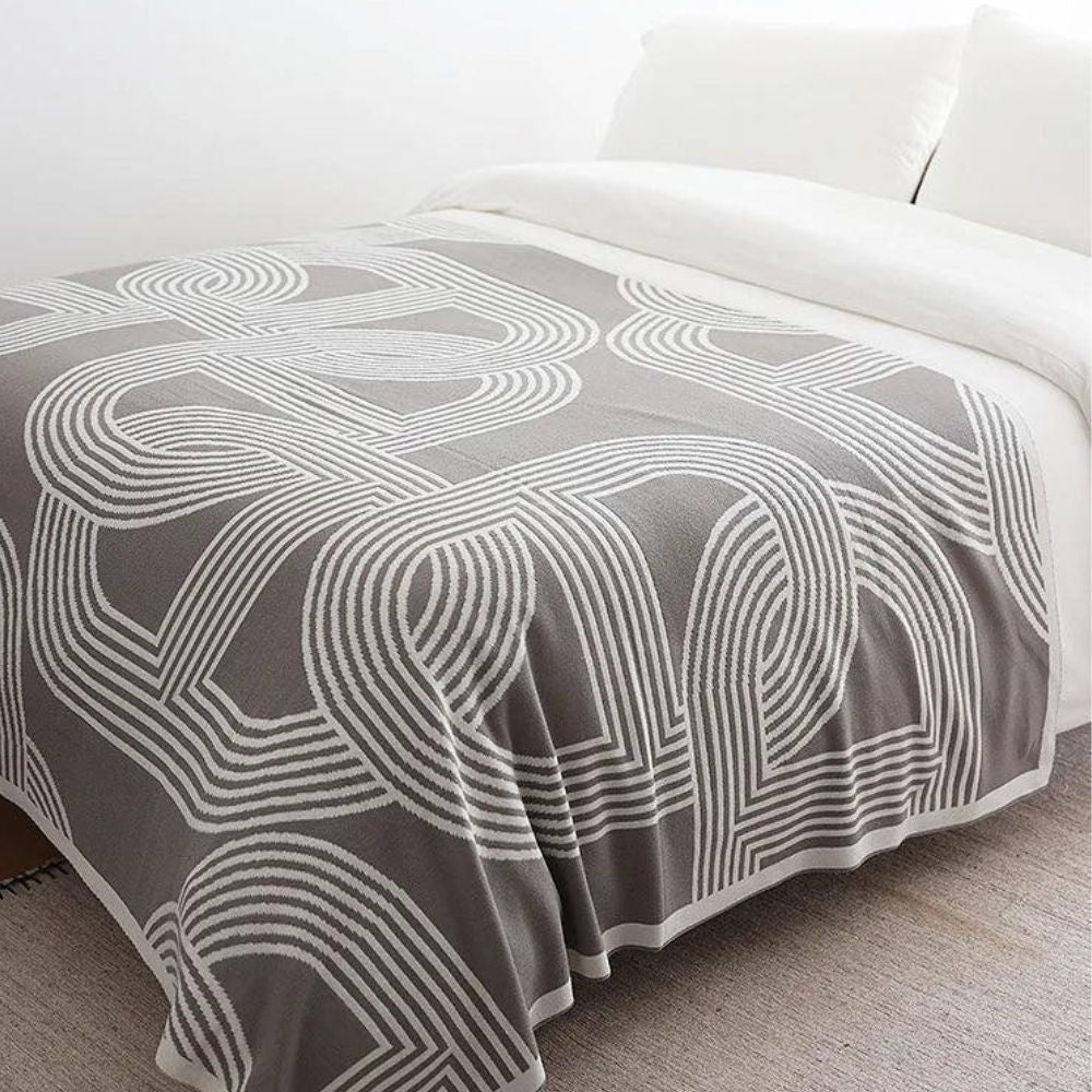 Snuggle Maze Knit Blanket — alternate angle view