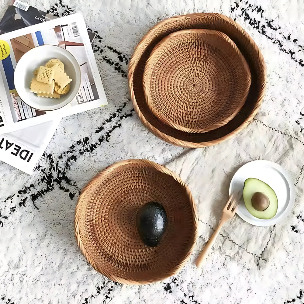 Stylish Handwoven Rattan Basket — product feature detail