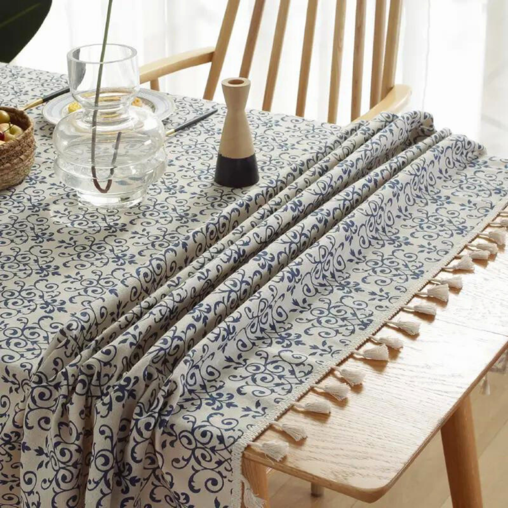 Cottage Chic Patterned Tablecloth — additional view