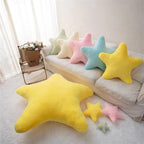 Cuddly Pastel Fluffy Star Cushion — product in use