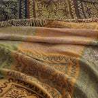 Mandala Tassel Throw Blanket — material texture close-up