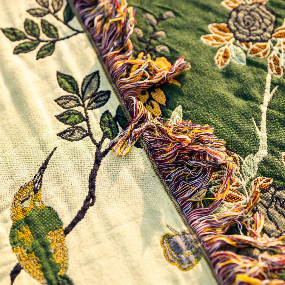 Ornate Multi-Layer Cotton Blanket — lifestyle shot
