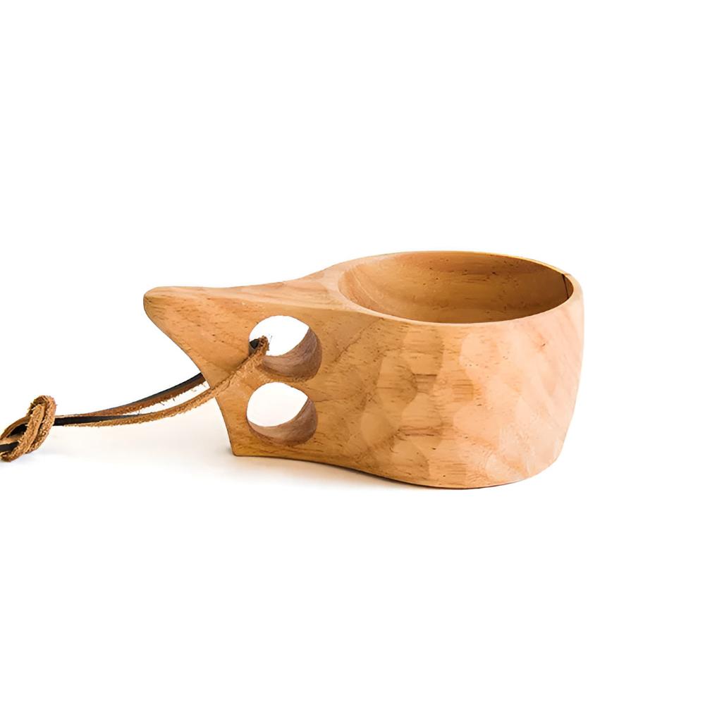 Rubberwood Artisan Mug Collection — material texture close-up