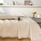 Floral Pattern Cotton Coverlet — product feature detail