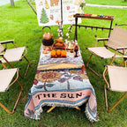 Boho Sun Tapestry Blanket — size and scale reference