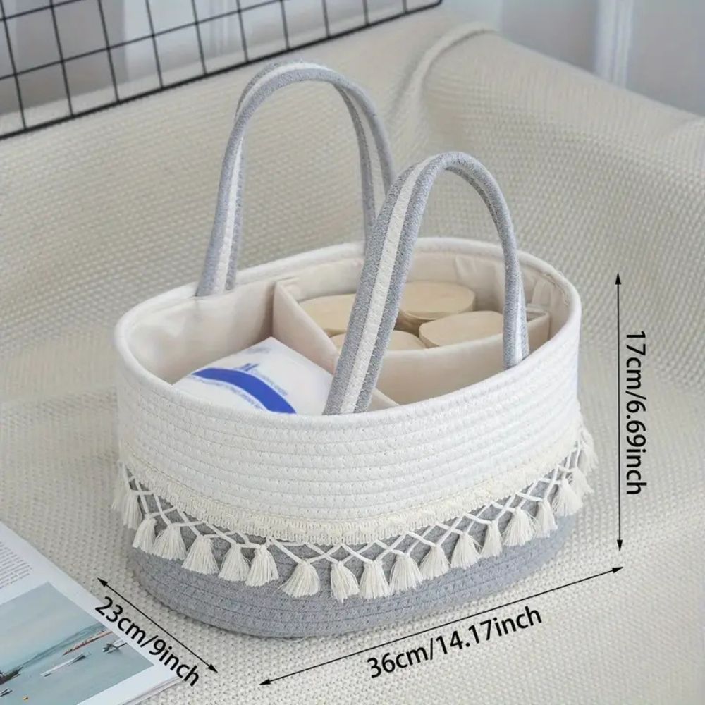 Lace Trim Baby Caddy Organiser — alternate angle view