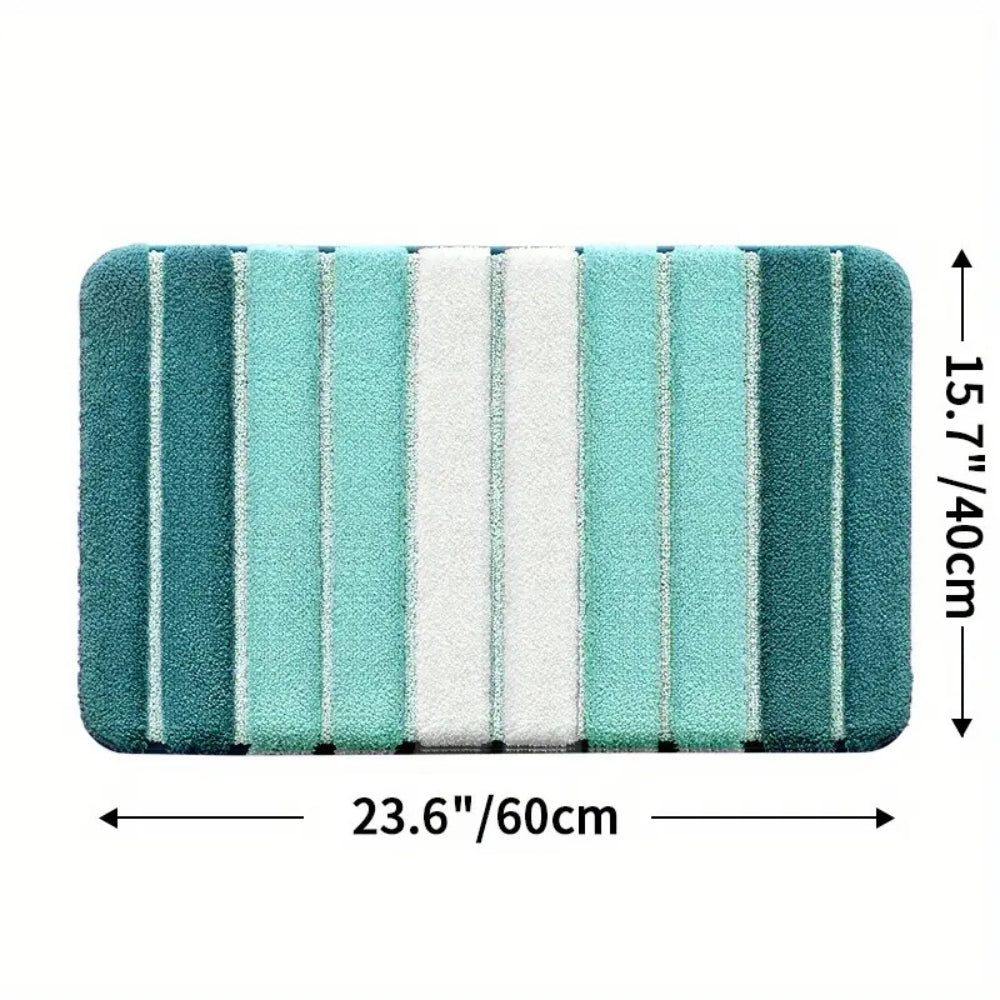 Lumiére Striped Absorbent Bath Mat — product feature detail