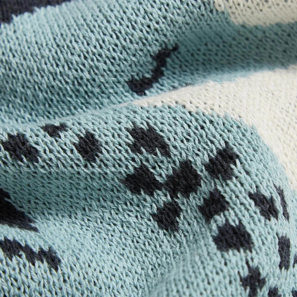 Nautical Seahorse Throw Blanket — lifestyle shot