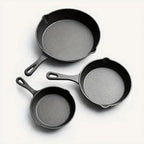 Black Cast Iron Frying Pan — product detail view