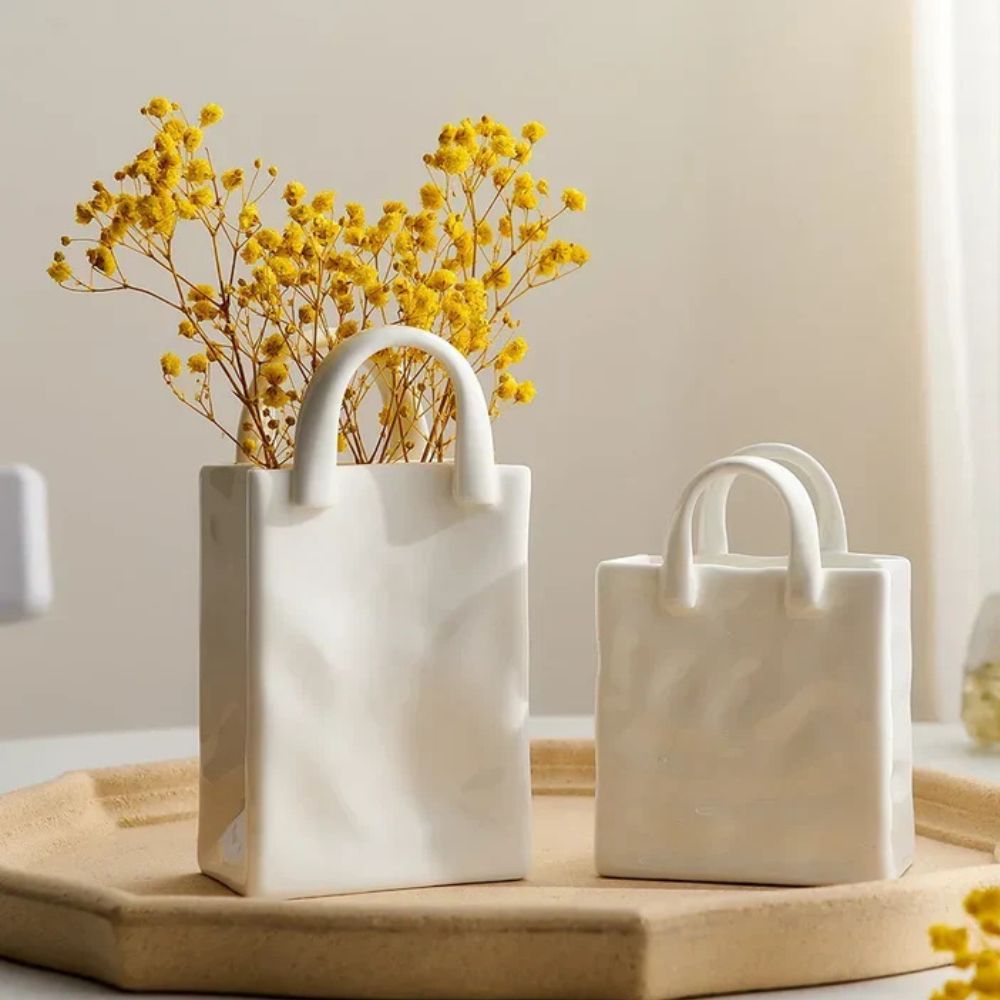 Tote-Style Ceramic Vase — main product photo