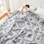 Diamond Geometric Pattern Blanket — product in use