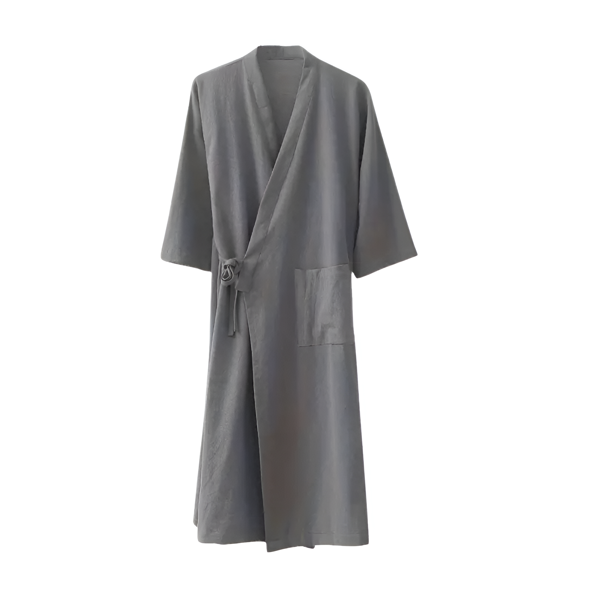 Minimalist Unisex Kimono Bath Robe — product in use