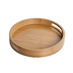 Bamboo Wood Round Serving Tray — product close-up
