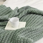Vintage Chunky Knit Blanket — additional view