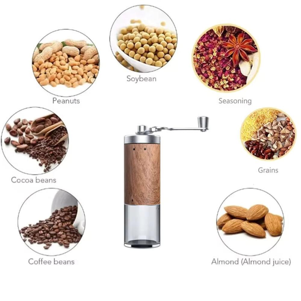 Wooden Mechanical Coffee Grinder — alternate angle view