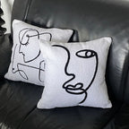 Abstract Face Artistic Cushion Cover — product feature detail