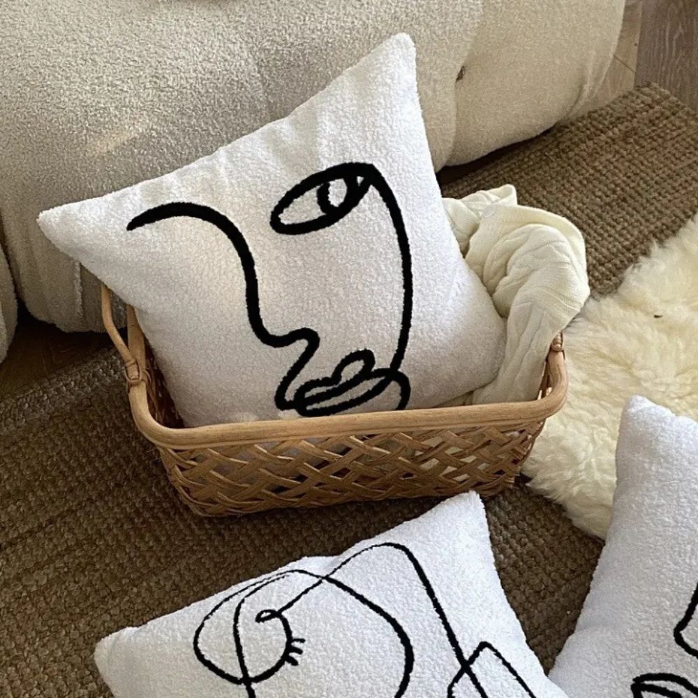Abstract Face Artistic Cushion Cover — product detail view