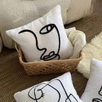 Abstract Face Artistic Cushion Cover — product detail view
