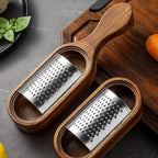 Wood Grip Cheese Grater — product in use