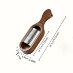 Wood Grip Cheese Grater — material texture close-up