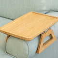Adjustable Bamboo Clip-On Arm Tray Table — alternate angle view