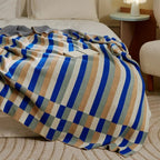 Nordica Stripes Breathable Cotton Blanket — lifestyle shot