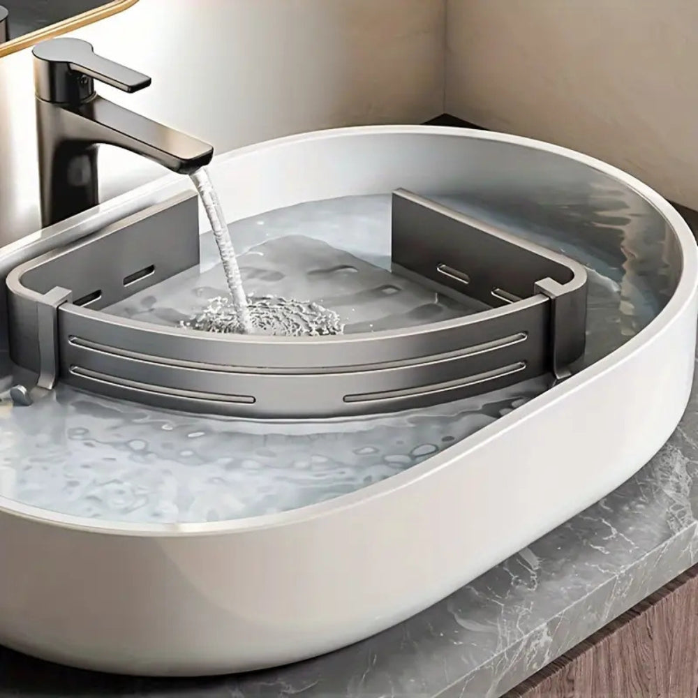 Aluminium Corner Shower Caddy Rack — lifestyle shot