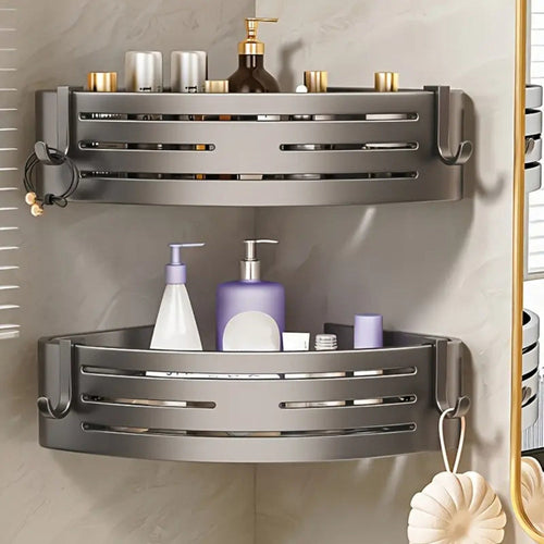 Aluminium Corner Shower Caddy Rack — product detail view