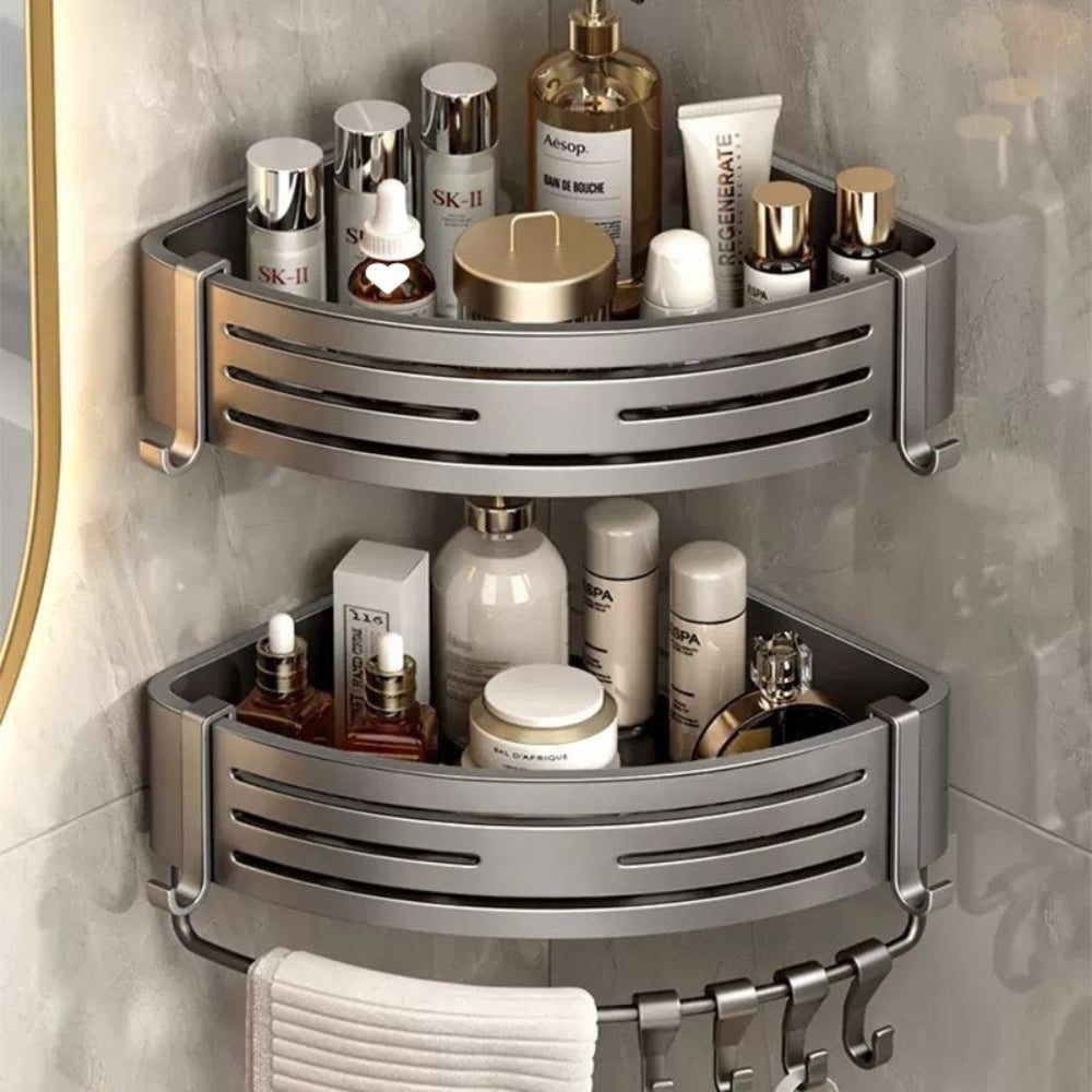 Aluminium Corner Shower Caddy Rack — product close-up