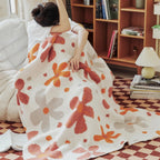 Alvian Floral Soft Knit Throw Blanket — product in use