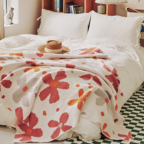 Alvian Floral Soft Knit Throw Blanket — main product photo