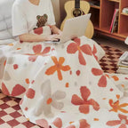 Alvian Floral Soft Knit Throw Blanket — lifestyle shot