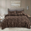 Amore Luxury Pinch Pleat Quilt Cover Set — product close-up